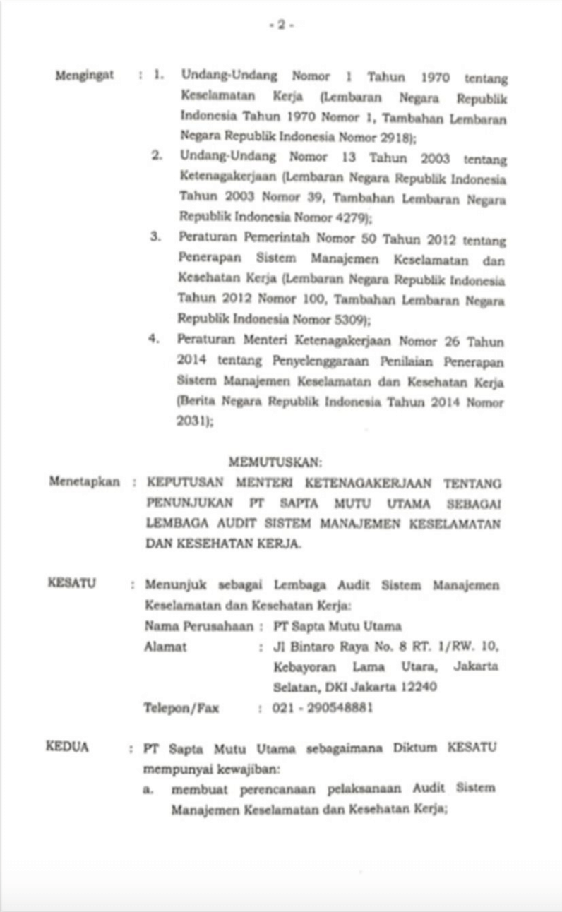 Tentang Kami - PT Berkah Mutu Utama - Jasa Sertifikasi ISO 7